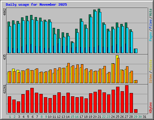 Daily usage for November 2025