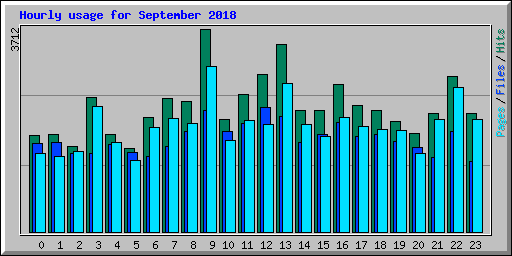 Hourly usage for September 2018
