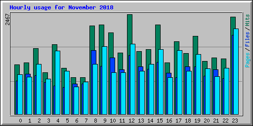 Hourly usage for November 2018