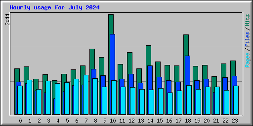 Hourly usage for July 2024