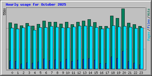 Hourly usage for October 2025
